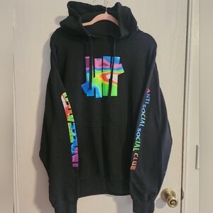 Anti Social Social Club X Undefeated Hoodie Size Large